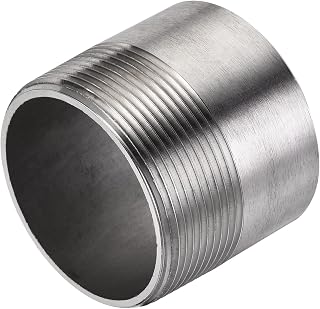MECCANIXITY Weld Coupling 304 Stainless Steel 2 NPT Male Half Threaded Weldable Pipe Fuel Tank Bung Fittings Connector