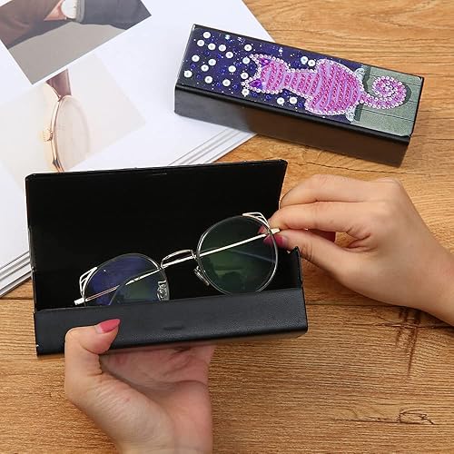 Miniatura 4 de Leatrice Diamond Art - Estuche para lentes de sol, organizador de lentes de sol para mujeres y hombres