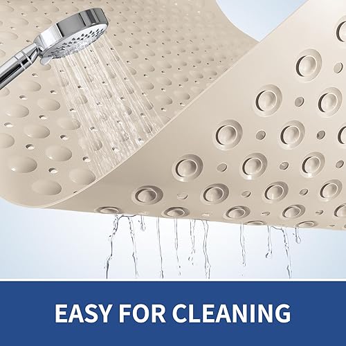 Miniatura 5 de OTHWAY Tapete de ducha extra grande de 47 x 32 pulgadas, tapete de ducha antideslizante de TPE para cabina de ducha, tapete de ducha interior con