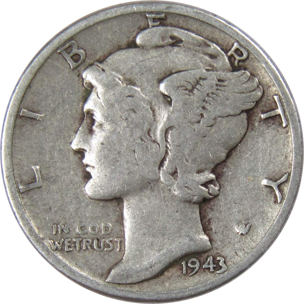 Amazon.com: 1943 Mercury Silver Dime VG Very Good 10c Coin