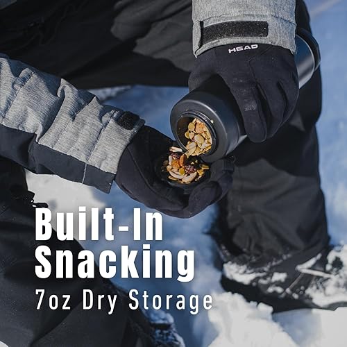 Miniatura 6 de Botella de agua FLPSDE de doble cámara  Bebida+aperitivos  Botella de agua con almacenamiento  Fácil de limpiar  Ideal para viajes, senderismo,