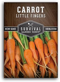 Survival Garden Seeds - Little Fingers Carrot Seed for Planting - Packet with Instructions to Plant and Grow Delicious Bab...