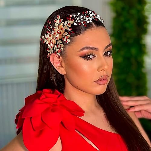 Miniatura 7 de Peine de pelo de boda para novias, diadema de boda, diadema de boda con peine para el cabello