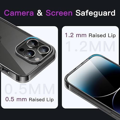 Miniatura 5 de JETech Funda para iPhone 14 Pro de 6.1 pulgadas, no se pone amarillenta, a prueba de golpes, parte trasera transparente antiarañazos (verde