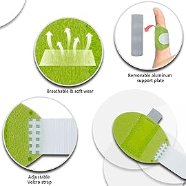 RonJea 5 Pcs Trigger Finger Splints: 5 Single Straps Finger Splint Support Brace Kit, Finger Straightener for Broken/Straightening/Aarthritis, Fits for Thumb/Middle/Ring/Index/Pinky Finger