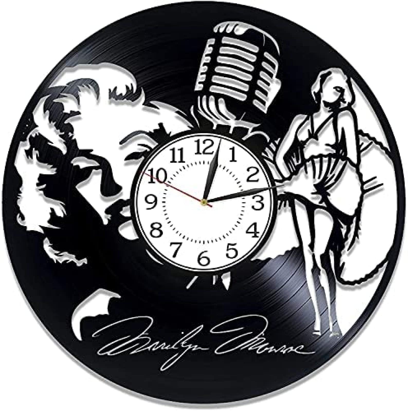 AVJERA Marilyn Monroe Theme Beauty Vinyl Wall Clock Personalized Creative Modern Design Home Decoration Unique Decoration New Year