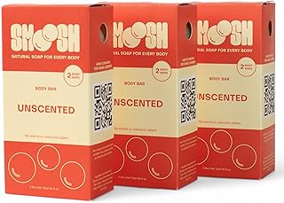 Smoosh® Bar Soap 6-Pack, Unscented - Natural, Fragrance-Free, Cold-Process Bar Soap for All Skin Types