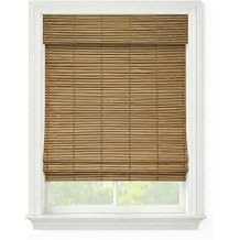 Cordless Woven Wood Roman Shades, 48W x 72H, Bayhead Natural, Sizes 20-72 Wide and 24-72 High