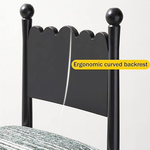 Miniatura 5 de Solid Wood Dining Chair Upholstered Kitchen Chairs, Dining Room Chairs of 4, Black Accent Chair for Kitchen, Dining Room, Living Room,