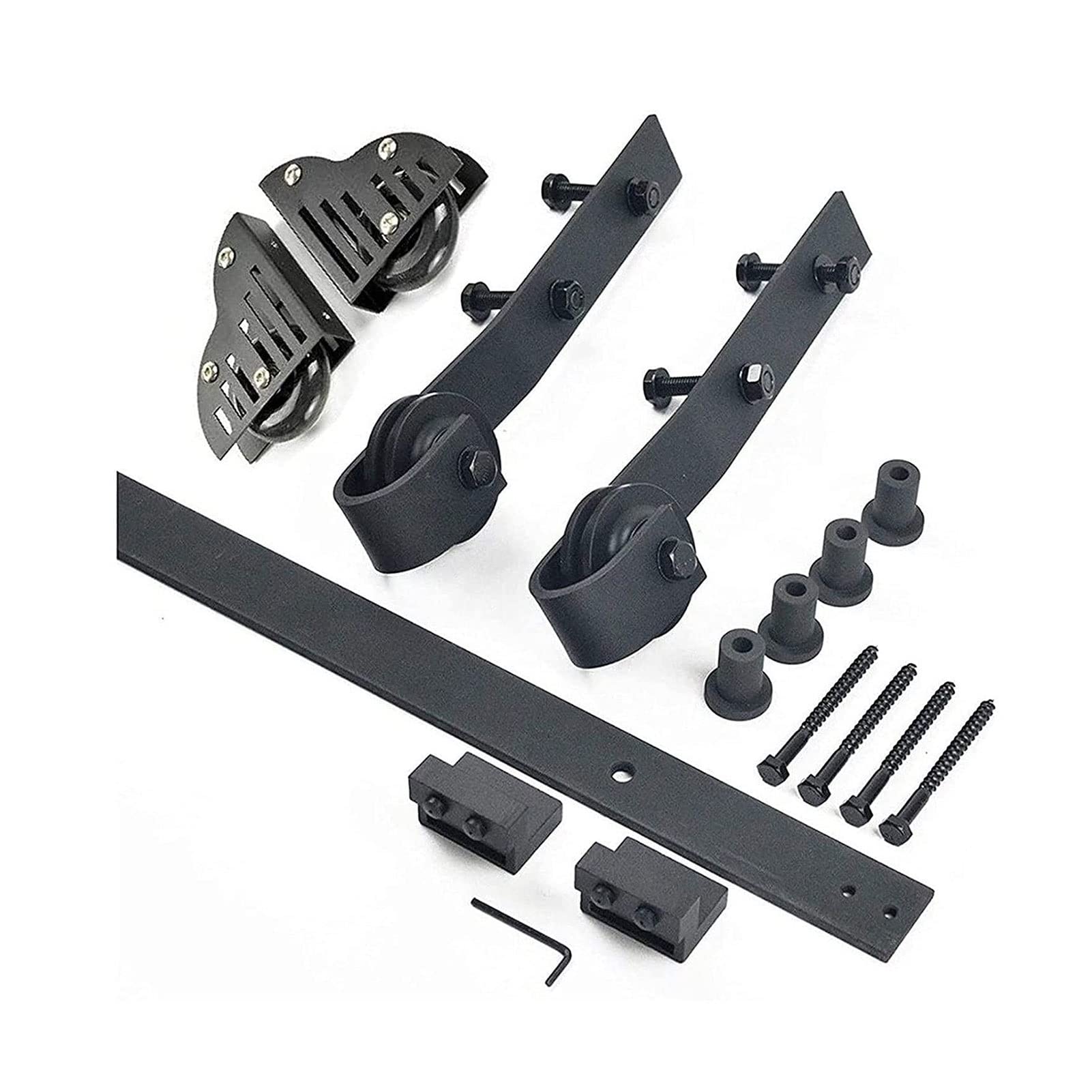 Kit quincaillerie pour rail de suspension MiroDo ensemble de porte de grange coulissante noire
