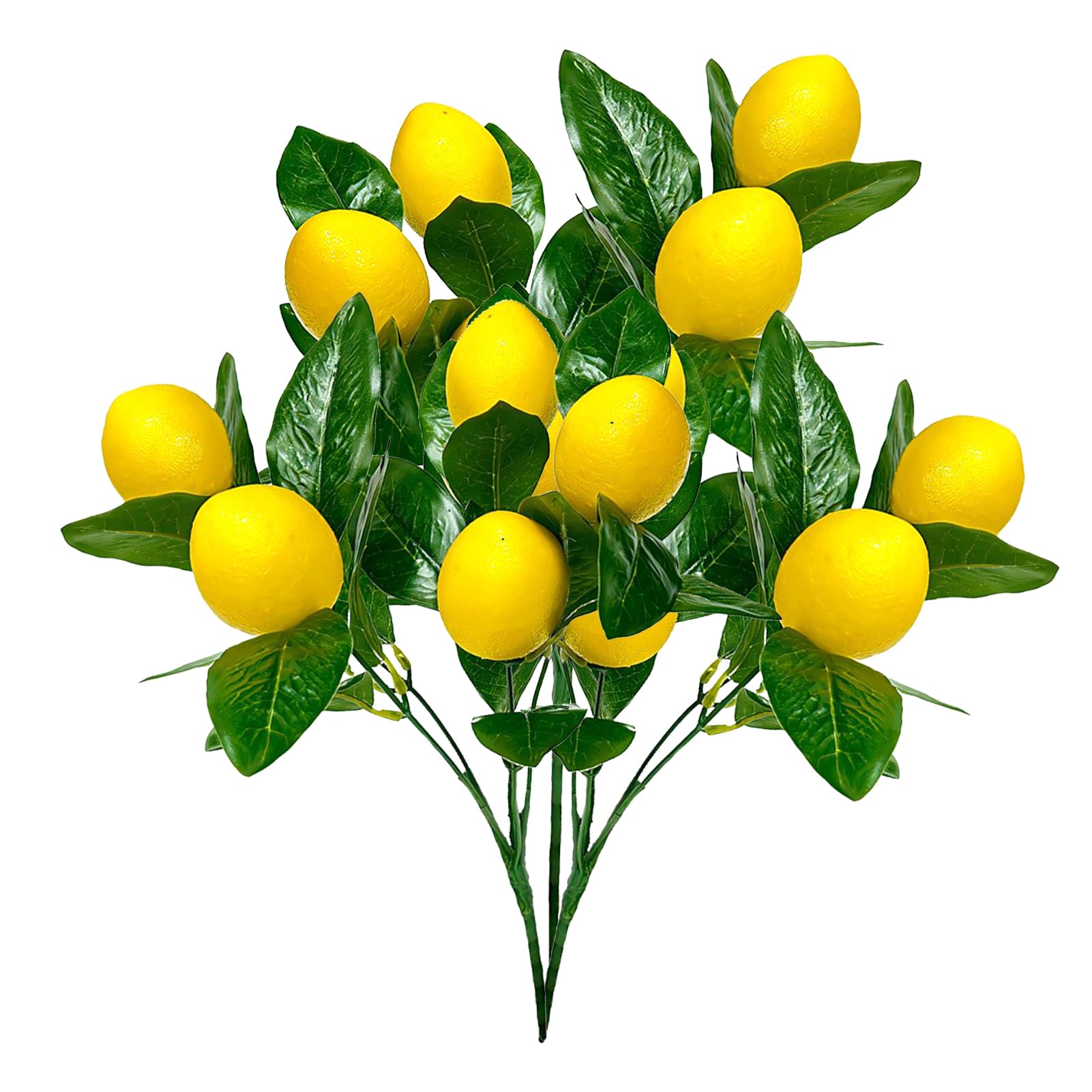 LSFYYDS Artificial Lemons Branch,Fake Lemons Branch,Fake Fruit Branch,Artificial Fruit Lemon Branch for Home,Office Decor (A)
