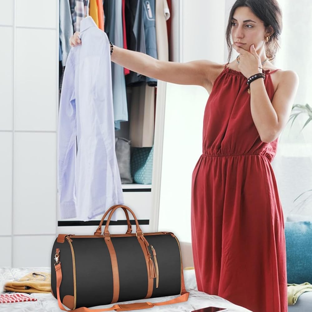 Borsa Da Viaggio Pieghevole LOVEMETOO Per Abiti | Impermeabile Con Scomparto Scarpe | Design 2 In 1 Con Gancio - Foto 9