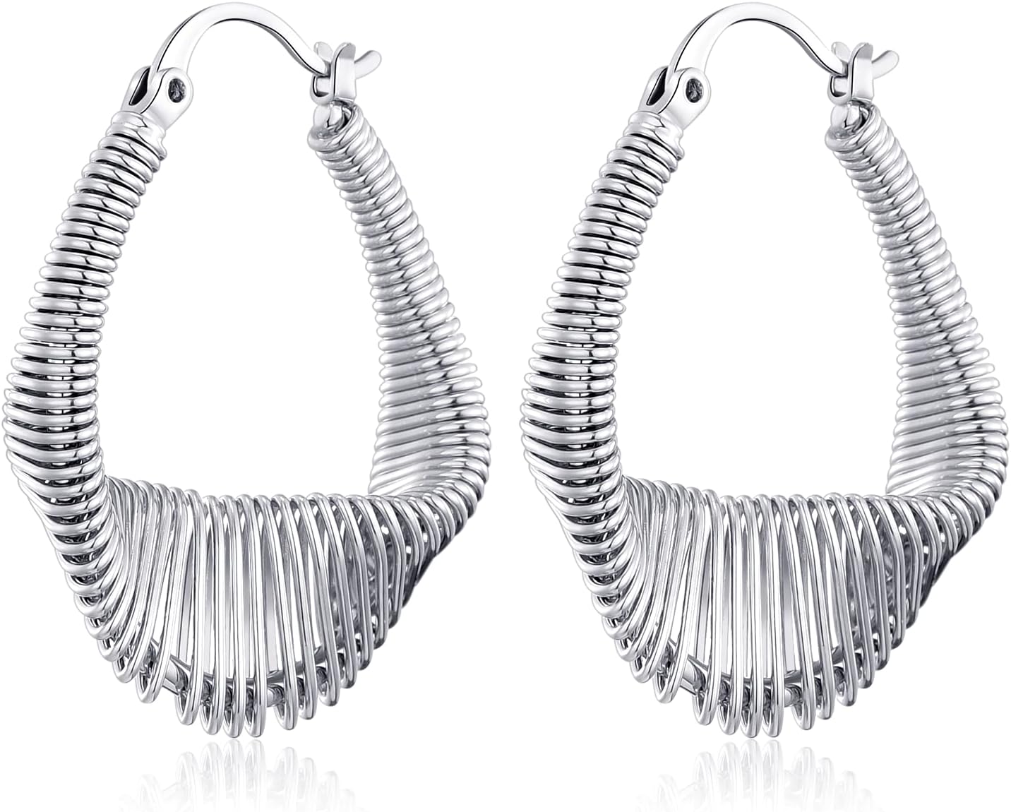 925 Sterling Silver Earrings Silver Hoop Earrings for Women Small Huggie Hoops, Lightweight Chunky Hoops, Hypoallergenic Nickel-Free Elegant Everyday Jewelry, Dainty Silver Earrings for Gifts