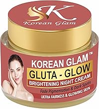 Korean Glow Brightening Night Cream for Fair & Glowing Skin | Reduces Dark Spots, Acne Scars & Pigmentation | Deep Nourishment & Hydration – 30g