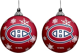 NHL Montreal Canadiens Light Up Shatterproof Ornament, 2-Pack