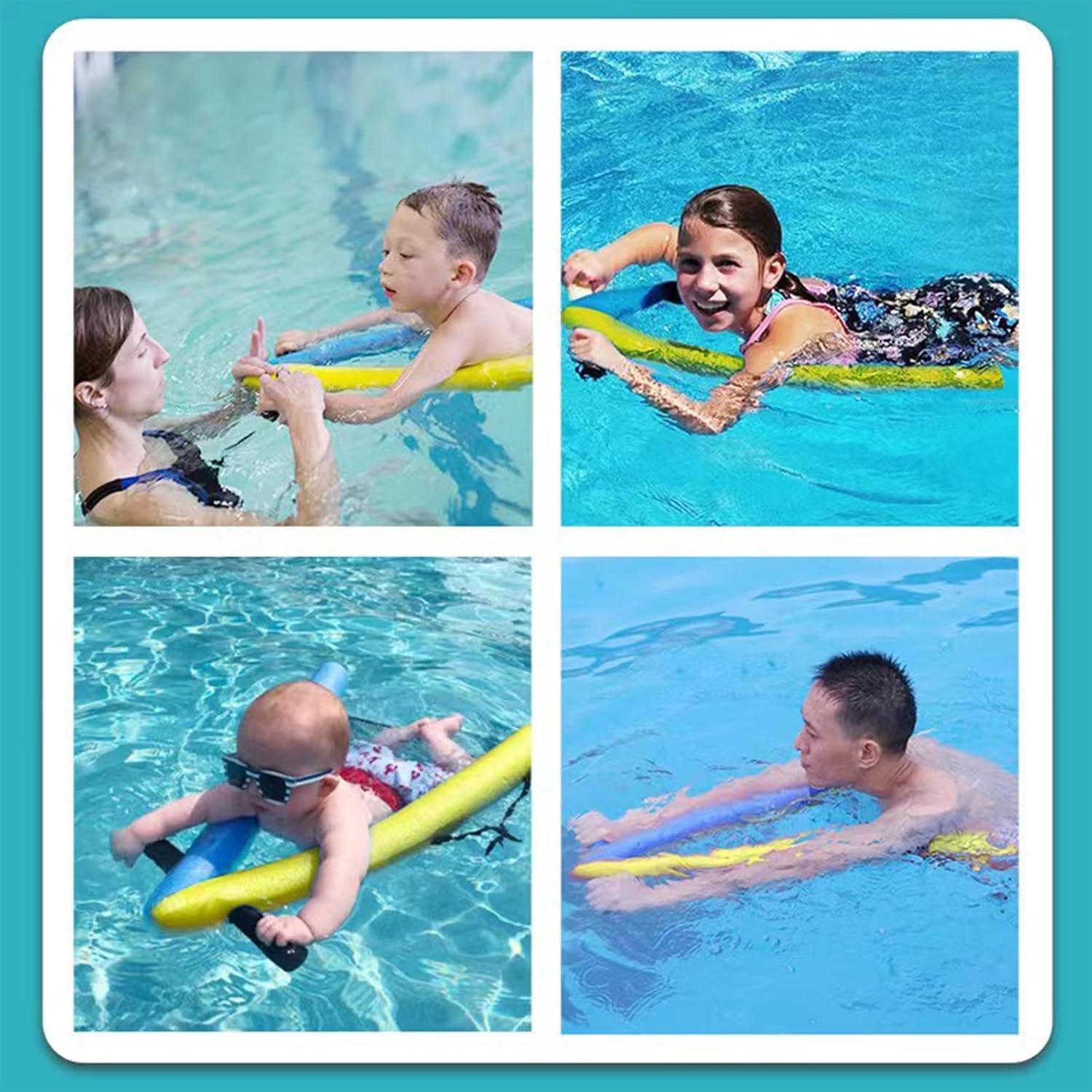 Swim Noodles Foam Floats, Pool Training A-Frame, Water Toys with Sturdy Design, Floating Rafts with Lightweight Material, Swimming Equipment, Recreation Accessories, Kids Adults Aid for Fun