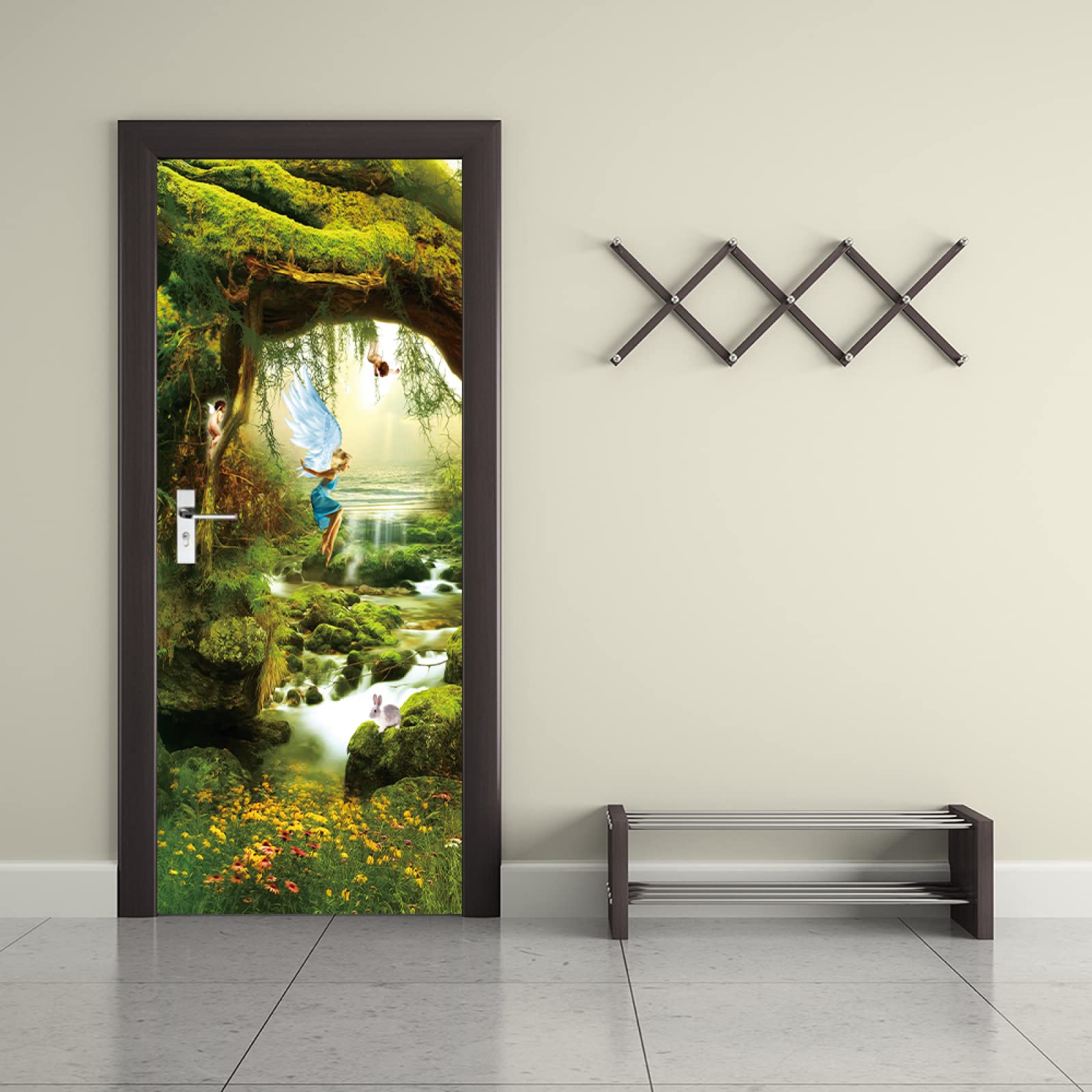 Papier Peint Porte 3D Sticker Horreur&Castles Porte Trompe L'oeil Adhésif Mural Poster De Porte