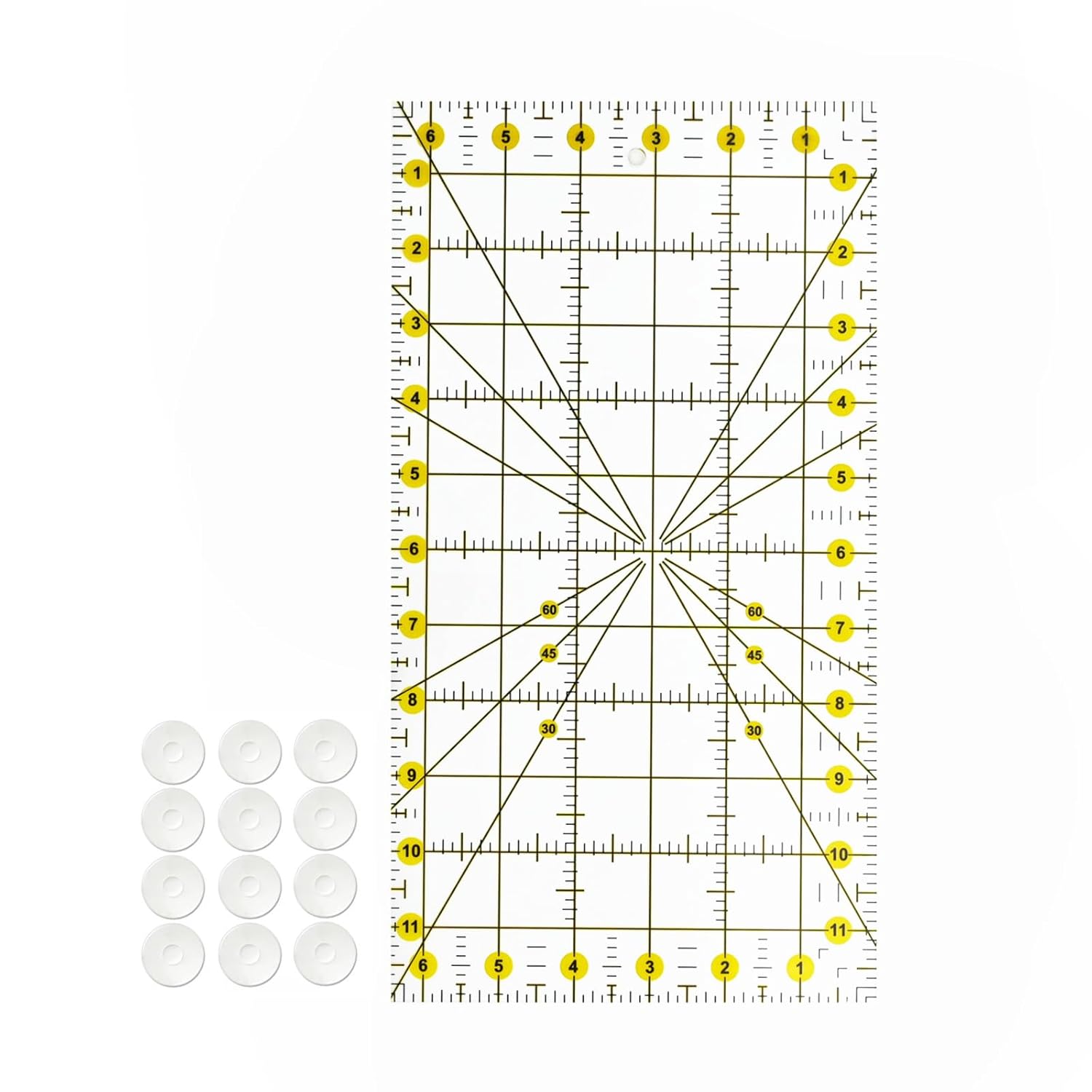 Sewing Rulers Quilting Ruler,Acrylic Quilting Templates,Sewing Tools Accessories Supplies for Patchwork Precision Fabric Cutting 4pcs(1x6,3x17,1.5x17,1.5x10inch)