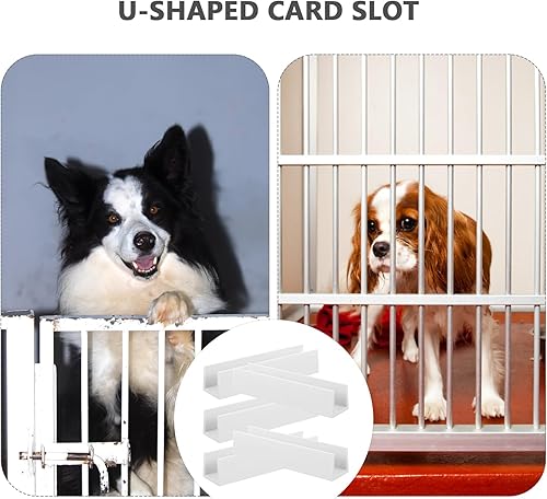 Miniatura 6 de POPETPOP Ranura de refuerzo de valla, 5 piezas portátil en forma de U, reforzador de puerta de perro, estabilizador duradero para corral de perro,