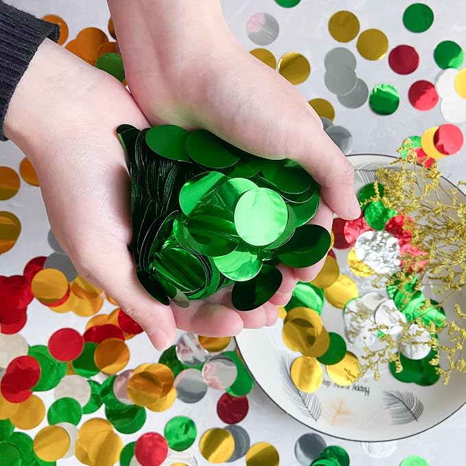 Confeti Verde Glitter 5000 Piezas 1 Pulgada miniatura 4