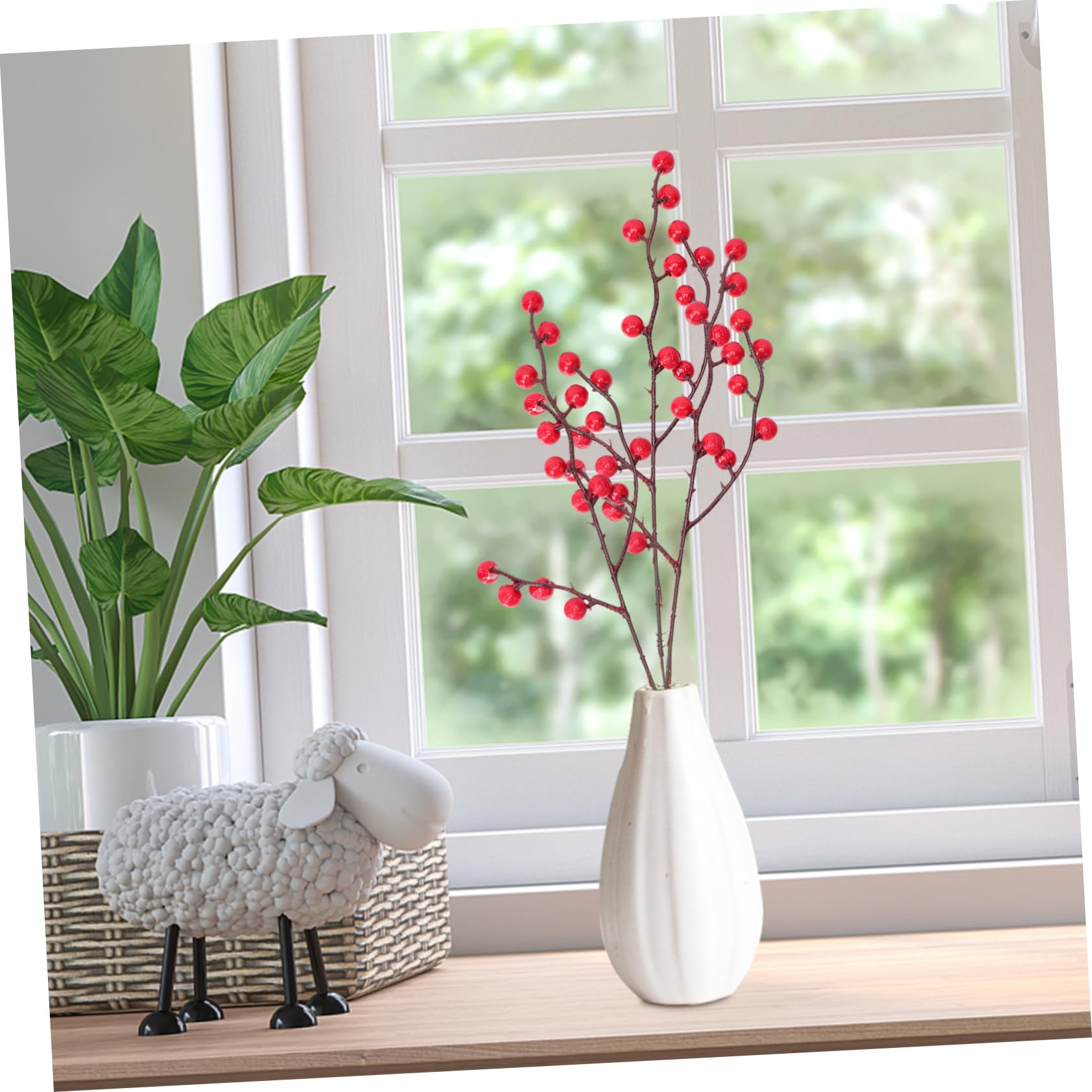 STOBAZA 80pièces Tiges De Houx Artificiel pour Décoration De Noël Accessoires Fête Et pour Table Mariages Et Événements Festifs