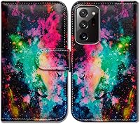 Vista 1 de Funda para Samsung Galaxy Note 20 Ultra 5G, colorido universo cielo, funda de piel con tapa para teléfono con ranura para tarjeta, soporte