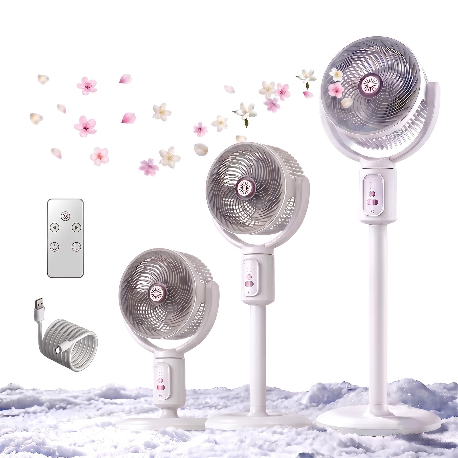 Générique Colonne Ventilateur Sur Pied Oscillant avec Boîte d'Aromathérapie, 5 Vitesses avec Minuterie et Télécommande, Hauteur Réglable Silencieux pour Bureau, Chambre, Salon