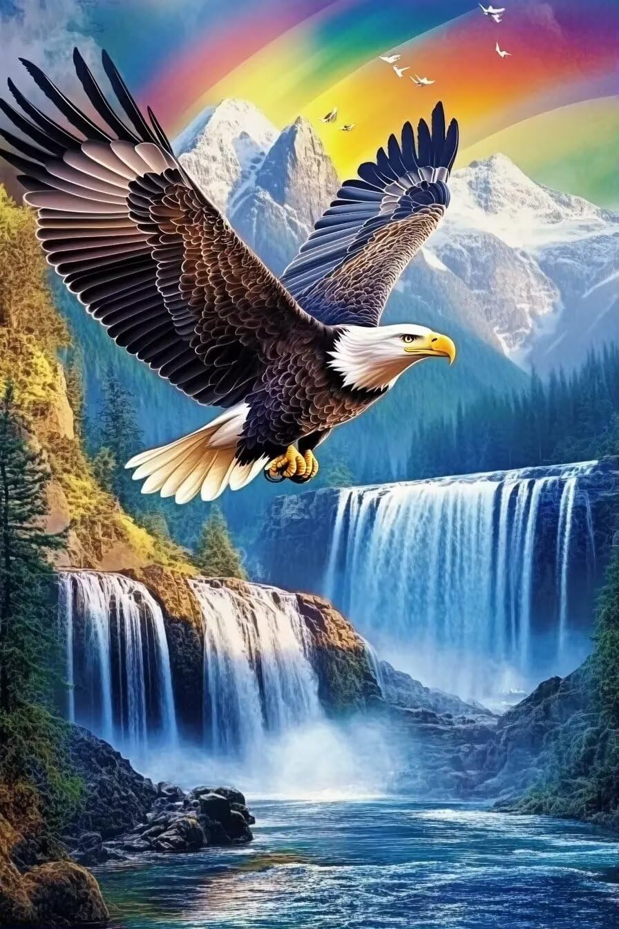 Soaring Bald Eagle 500 Pieces Eco-Friendly Wooden Puzzle for Adults - Matte Finish, DIY Fun, Perfect for Home, Room & Wall Decoration - Creative & Unique Gift Idea