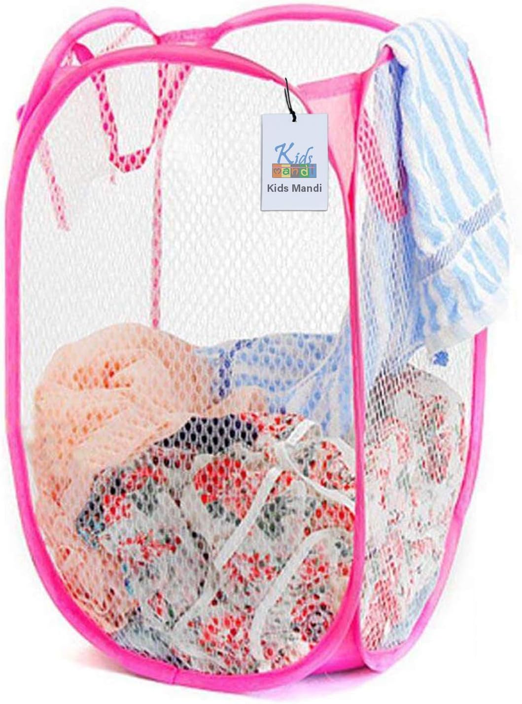 5 PCS Foldable Pop Up Laundry Bag Basket /70 (Color 5 Pcs) Laundry Bags