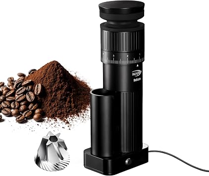 IKAPE Electric Coffee Grinder 98 Grind Settings, 6-Star Conical Burr, Detachable & Easy to Clean, Durable Aluminum Alloy Body