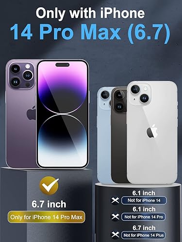 Miniatura 217 de WIFORT Funda impermeable para iPhone 14 Pro - Funda protectora de cuerpo completo de metal resistente, protector de pantalla integrado, IP68 a