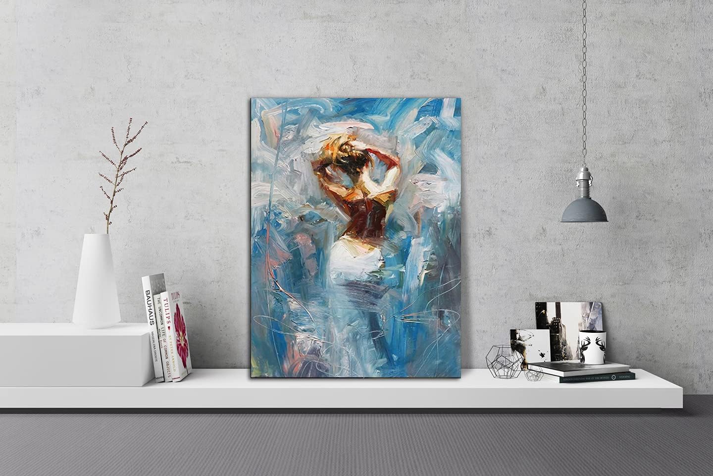 MAMAGO Modern Wall Decor Sexy Woman Body Canvas Prints Poster Abstract Ballet Woman Artwork for Living Room Bedroom Bathroom Hotel Wall Decor Framed Ready to Hang - 18 x 24 inch