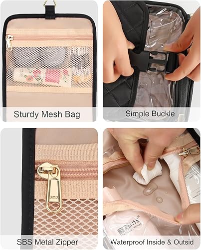 Miniatura 2 de Relavel Neceser de viaje para hombres y mujeres con bolsa de aseo desmontable aprobada por la TSA, bolsa de aseo compacta para colgar con pequeño