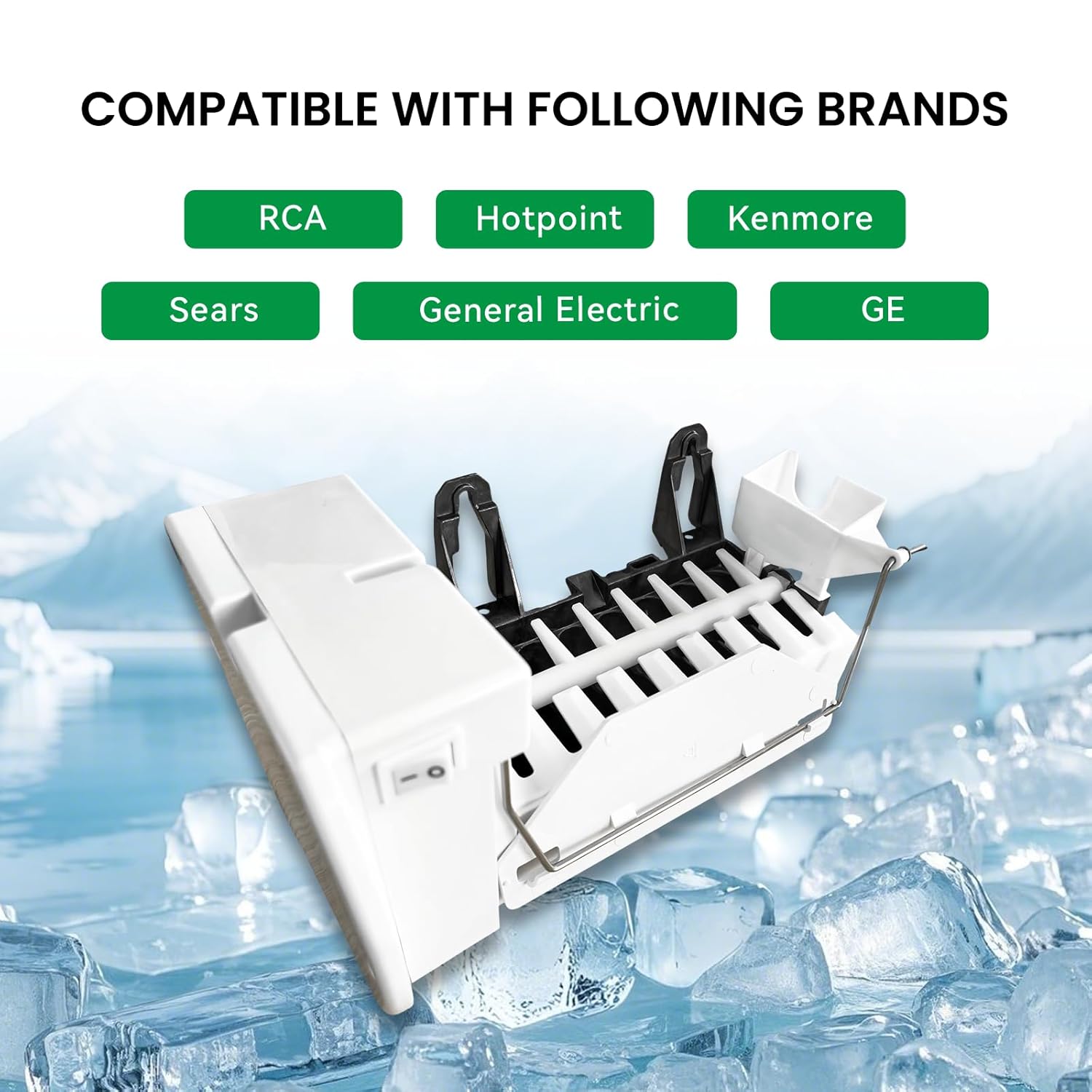 WR30X10093 Ice Maker Assembly Compatible with GE Refrigerators Replaces WR30X0327, WR30X10061, AP4345120, PS1993870