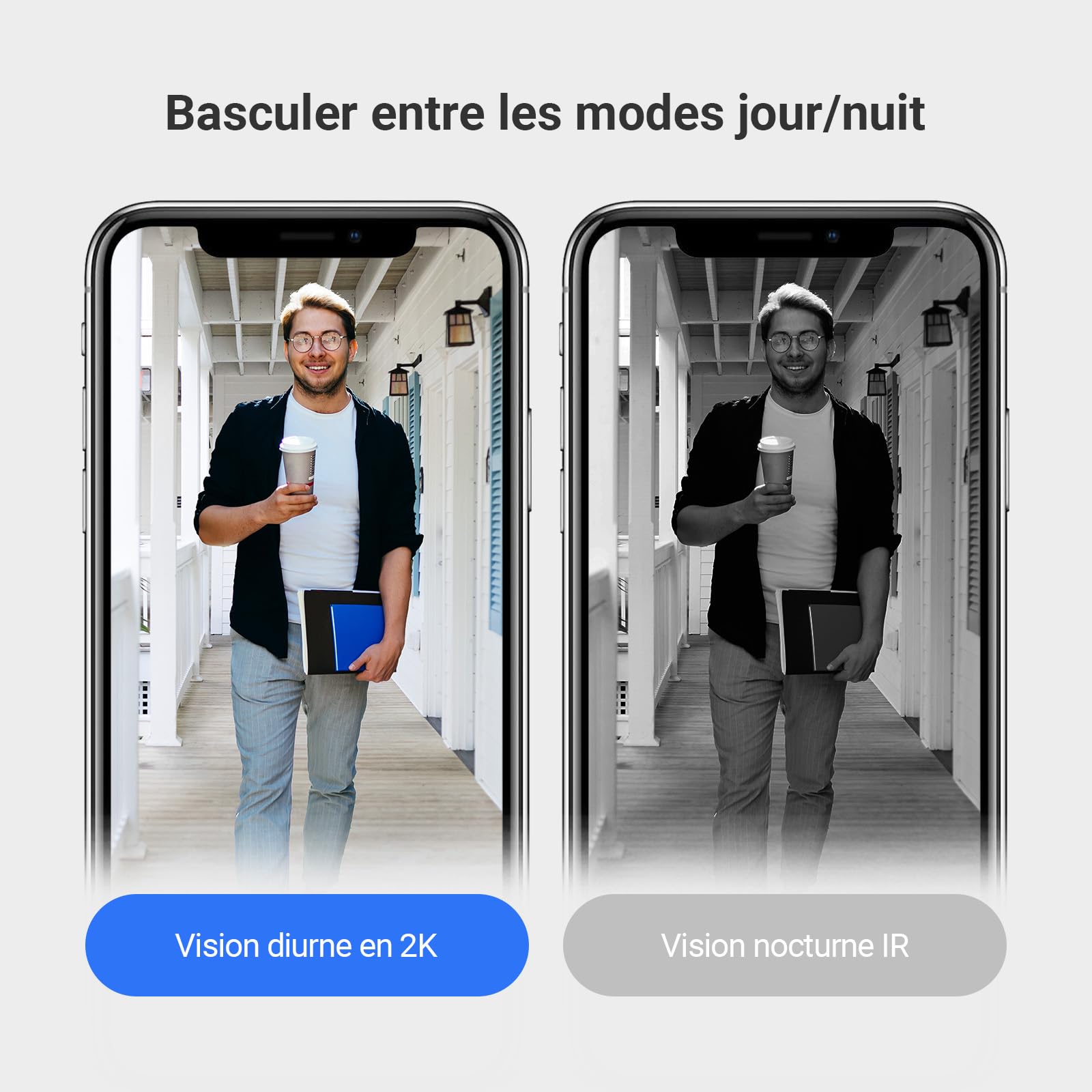 EZVIZ CP3 Sonnette connectée avec vidéo en 2K et Carillon, Kit de Sonnette sur Batterie avec Détection Humaine par IA, Audio Bidirectionnel et Vision Nocturne 6m, 100% sans Fil avec Batterie 5000 mAh