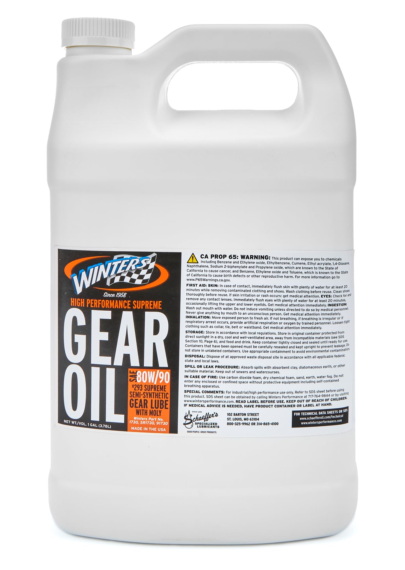 Part Synergy Replacement for Gear Oil Differential 80-90-140W Semi-Synthetic 1 gal Jug Each Direct Fit