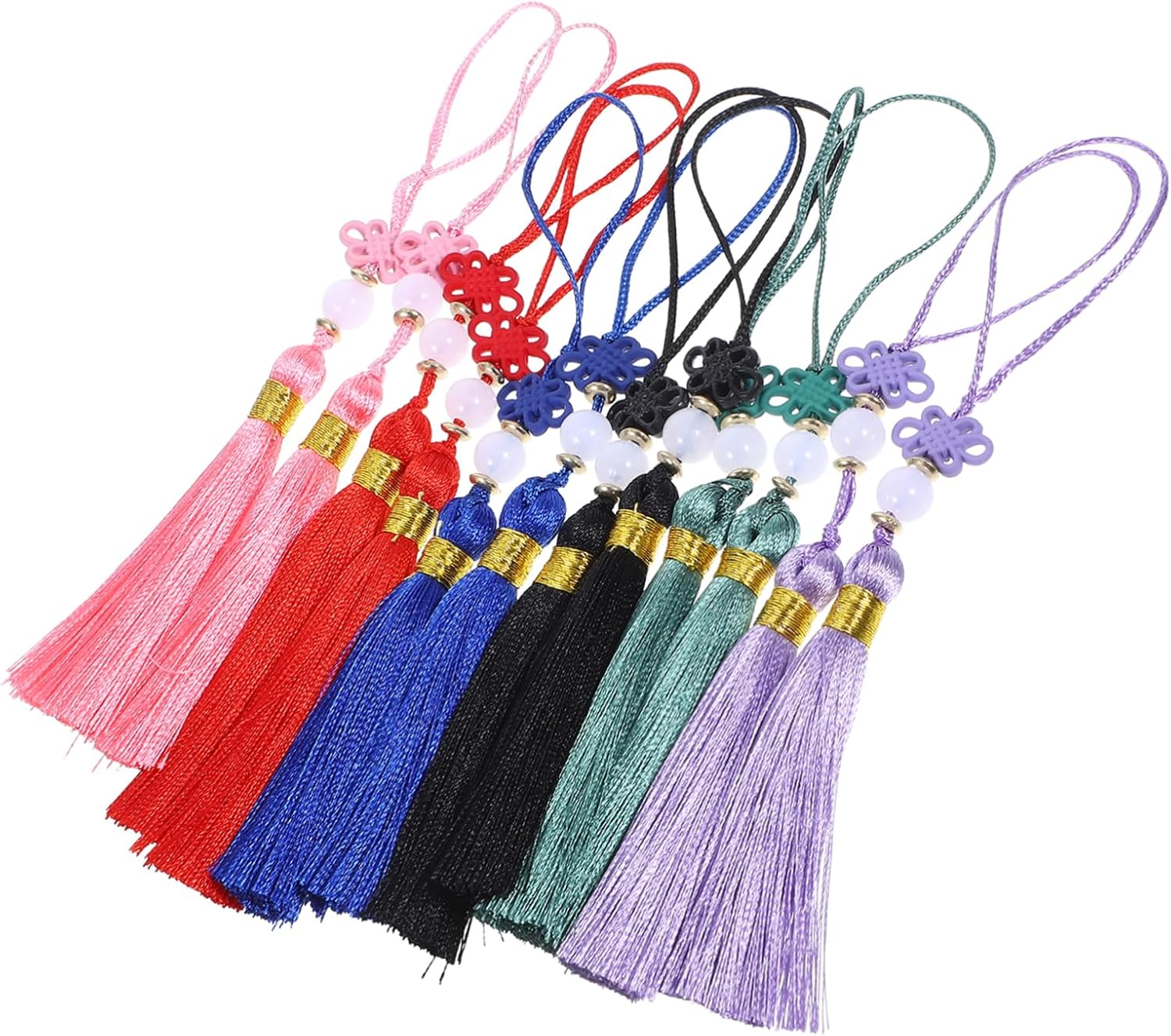PRETYZOOM 60pcs Custom Chinese Knot Tassel Decor Festival Pendant Home Office Decorative Ornaments