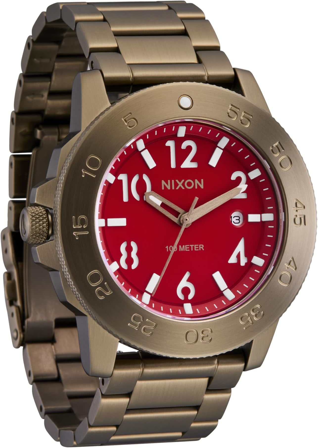 NIXONSmyth 44 A1414-100m Water Resistant Men's Analog Watch (44 mm Face, 23 mm Stainless Steel Band)