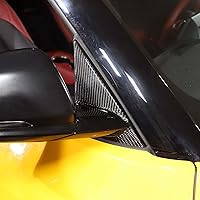 Vista 3 de Daeiclru Adhesivo de fibra de carbono suave para ventana frontal de pilar triangular, ajuste para Toyot@Supra GR A90 A91 MK5 2019-2022, 4 piezas