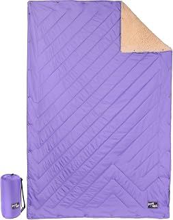 GMIATLI - 3in1 Outdoor Decke warm & gemütlich I Camping Decke wasserabweisend + Teflon EcoElite I Reisedecke Ultraleicht I Indoor & Outdoor Decke, Poncho & Schlafsack I Sherpa & Ripstop