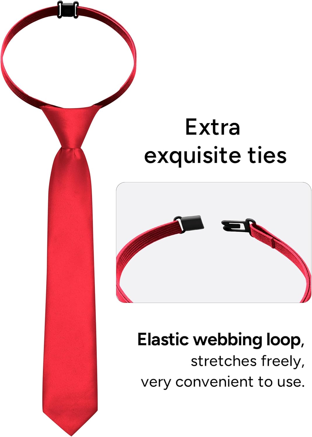 Boys Long Sleeve Button-Down Dress Shirts with Tie: 2 Fabrics (Stretch/Standard) & 2 Fits (Regular/Husky) - Image 5