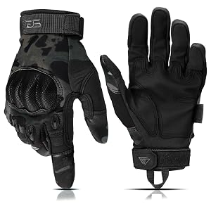 Glove Station Tactical Gloves for Men Touchscreen Utility Gear with Hard Knuckle Protection Used in Motorcycle Airsoft Combat