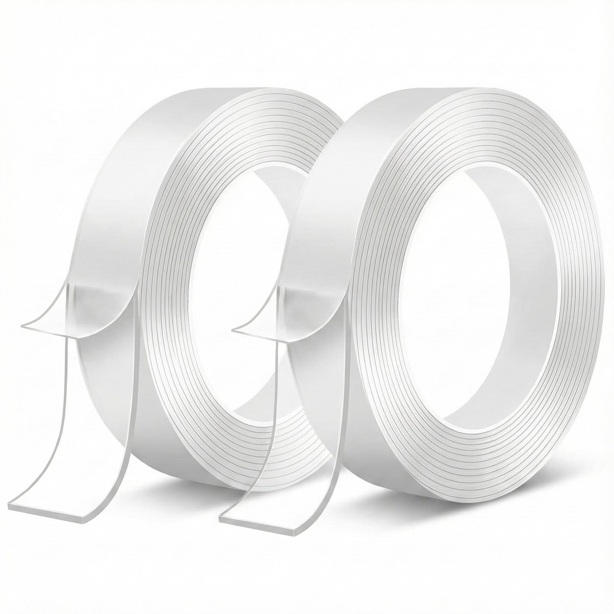 Nano Double Sided Tape Waterproof Removable Reusable Clear Adhesive for Pictures, Clothes, Carpets & More - Strong Sticky Wall Hanging & Mounting (6M x 2CM x 2MM)