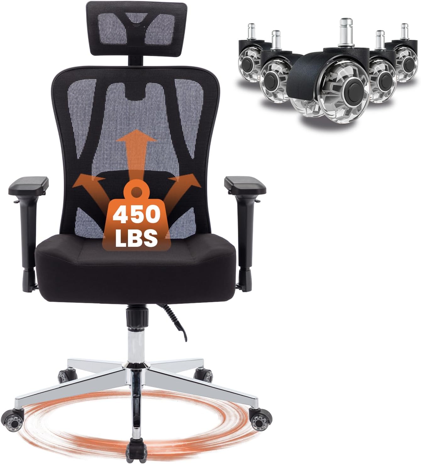 VANSPACE Executive Office Chair Big And Tall 450lbs Heavy Duty Desk