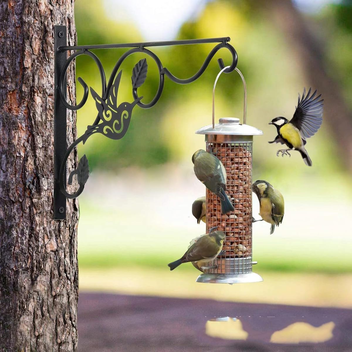RT&BS Wall Mount Hanging Plant Hook, Bird Feeder Hanger, Flower Basket Hangers, Plant Hanger Bracket, Anti Rust Plant Hooks for Hanging Plants, Bird Feeder, Wind Chime, Lantern (13-inch, 2Pack)