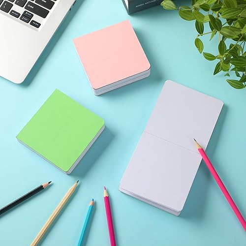 Miniatura 4 de Ctosree 3 cuadernos de bocetos de acuarela de 3.9 x 3.9 pulgadas, portátil, cuadrado, cuaderno de bocetos de pintura, 90 hojas, papeles de dibujo