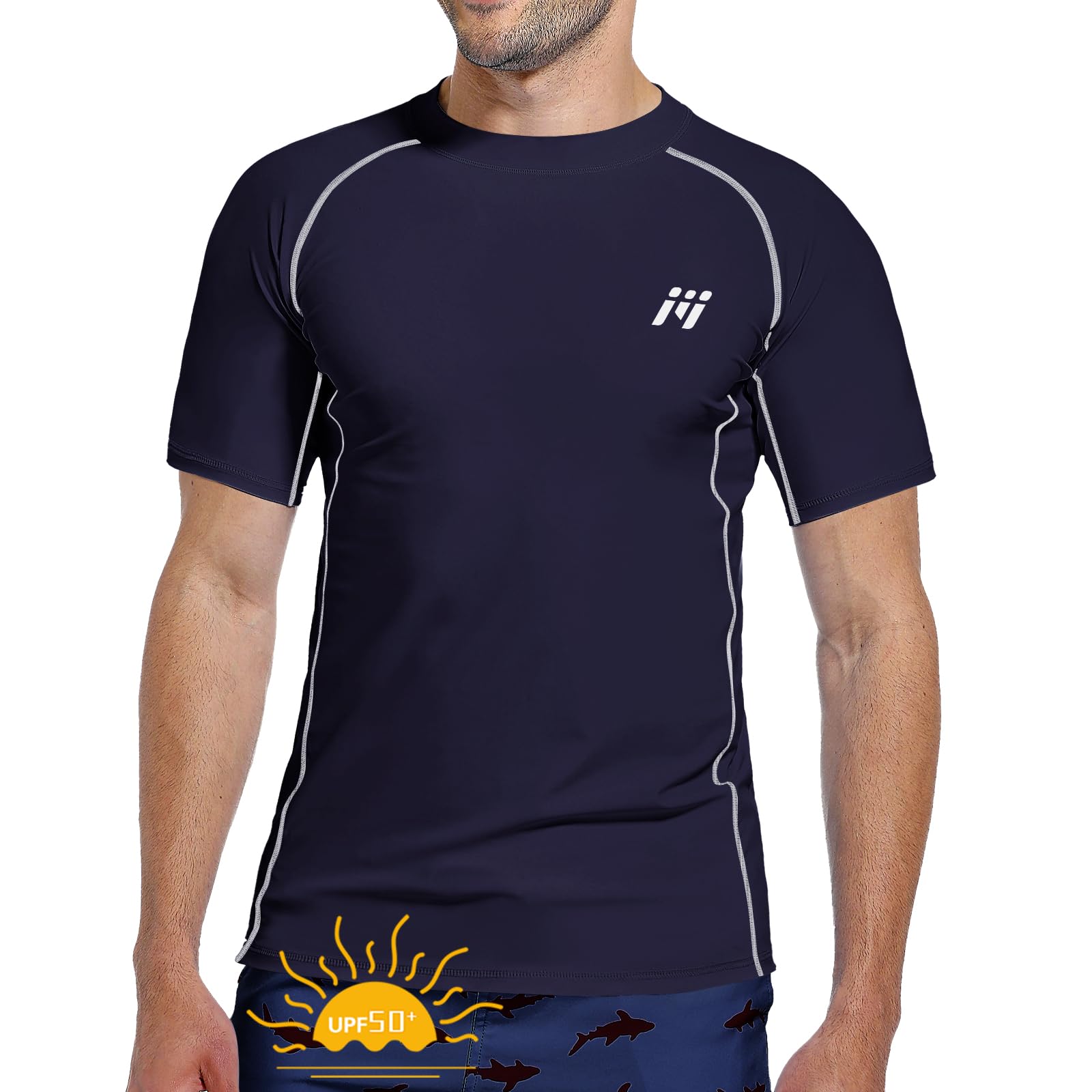 MEETWEE Maglietta da Uomo Rash Guard Rash Vest da Uomo a Maniche Lunghe,Protezione UV UPF 50+,ad Asciugatura Rapida,per Nuoto,Surf,Sport Acquatici