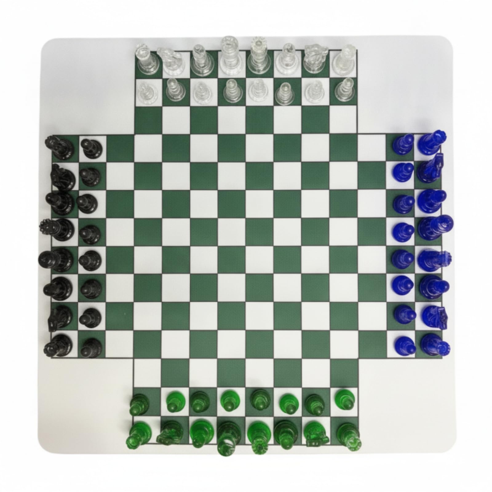 Scacchi Internazionali Multi-Giocatore Giocatori Leggero Set di Scacchi con Pezzi in Trasparente Colorato Scacchier Pezzi per Scolastiche, Stile B