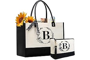 Embroidered Monogram Canvas Tote Bag: The Perfect Personalized Gift