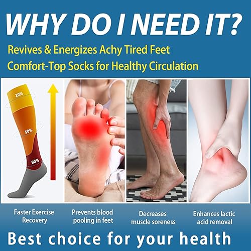 Miniatura 2 de 6 pares de calcetines de compresión para mujeres y hombres, circulación 20-30 mmHg, es el mejor soporte para correr, enfermería, deportes atléticos